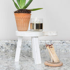 Creative Co-Op Decorative Wood Pedestal, White