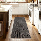 GarveeHome Easy Jute 2x8 Modern Rainbow Runner Rug for Hallway Kitchen Bedroom Non Slip Indoor Outdoor Runner Door Mat for Laundry Porch