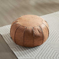Louis Donné Unstuffed Pouf Ottoman Handmade Moroccan Storage Footstool Seat Round Home Decoration Pouf Cover Multi Functional Bean Bag Floor Chair for Living Room, Office, Bedroom, Balcony Decor