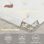 Floor Pillow, 24x24 Tufted Floor Cushion for Adults, Square Large Meditation Cushion Pillow, Corduroy Sitting with Handle, Yoga Seating for Tatami, Beige, 1Pack