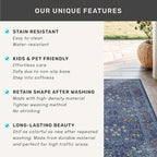 Dark Blue 2x8 Hallway Runner Rugs - Machine Washable Kitchen Runner Non Slip, Floral Pattern Indoor Floor Mats for Entryway, Oriental Design Home Décor