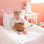 NaturalCozy 3-Piece Boho Decor Storage Basket Set Cotton Rope Woven Baskets for Organizing! Small Basket for Baby Stuff, Baby Shower, Gift Basket, Nursery Basket, Planter, Toy Basket, Shelves