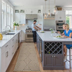 Lahome Maze Lines Easy Jute Runners for Hallways, 2x8 Washable Rug Runner Non Slip Stain Resistant, Farmhouse Low Pile Indoor Outdoor Carpet for Indoor Entryway Laundry Kitchen