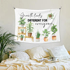 XLDLIOO Mental Health Wall Tapestry, Growth Looks Different for Everyone Motivational Wall Tapestry Hanging for Classroom, Inspirational Tapestries Decor Art for Therapy Counselor Office 40x30in
