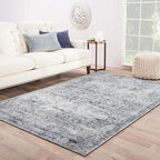 Area Rug 6×9, Large Vintage Boho Rug,Ultra-Soft Low Pile, Washable, Non Slip,Stain Resistant, Printed Carpet for Living Room Bedrooms Playroom Office Kitchen, Classic-Grey