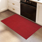 2x3 ft Indoor Door Mat Entryway Rug Non Slip Boho Woven Washable Small Area Rugs Runner, Front Entry Rug Entrance Doormat for Hall Porch Bathroom Kitchen Bedroom Easy Clean, Red 24"x36"