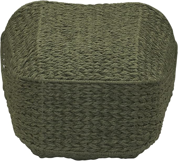 Household Essentials Natural Woven Wicker Storage Basket with Handles