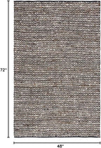 SAFAVIEH Natura Collection Accent Rug - 4' x 6', Black & Ivory, Handmade Flat Weave Wool & Jute, Ideal for High Traffic Areas in Entryway, Living Room, Bedroom (NAT349Z)
