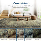 Lessymo Washable Area Rug for Living Room,8x10 Dark Brow Large Rugs with Non-Slip Backing,Soft Boho Carpets for Bedroom Dining Room Nursery Home Office