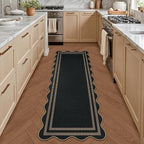Modern Hallway Runner Rug, 2x6 Washable Easy Jute Rugs for Entryway Kitchen Farmhouse Indoor Outdoor Carpet, Non Slip Runner for Bedroom Porch Laundry