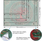 Accnicc Tree of Life Tapestry Green Nature Floral Plant Moon Phase Tapestries for Bedroom Aesthetic Hippie Boho Mandala Celestial Large Tapestry Wall Hanging for Dorm Living Room Decor 80 x 60 Inch