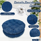 Jerify Floor Pillow Cushions Large Round Square Large Meditation Floor Pillow for Classroom Adult Meditation Picnic Party Seating Learning Daycare School(Round,Navy Blue,4 Pcs)