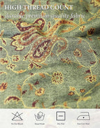 Achillea Reversible Paisley Pashmina Rave Scarf – Exotic Indian Shawls and Wraps for Evening Dresses, Festivals, All Seasons