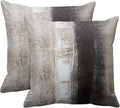 Emvency Set of 2 Brown Beige Painting Throw Pillow Covers Contemporary Abstract Design Retro Decorative Pillow Case Home Decor Standard Square 18x18 Inch Cushion Pillowcase