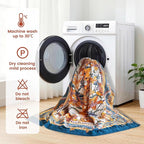 MSGKV Boho Throw Blanket 60"x80" Bed Floral 100% Cotton Blanket Spring Breathable Lightweight Twin Couch Blankets All Seasons Home Decor Muslin