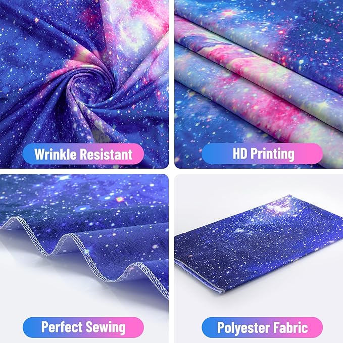 Blacklight Galaxy Tapestry for Bedroom Aesthetic Space Starry Sky Stars Universe Backdrop Black Light Poster Decor Wall Hanging Glow in the Dark Tapestry for Living Room Dorm Home Decoration(60"X79")
