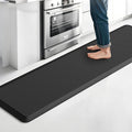 Extra Large Kitchen Mat Rug, Floor Comfort Mat with Non-Slip Bottom, Waterproof & Stain Resistant & Easy Clean, Standing Desk Mat for Kitchen, Sink, Office (17.3''x60'', Black)