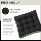 Tromlycs Floor Cushions Pillows for Adults Sitting Large Square Seating Pillow Gel Memory Foam 20 x 20 x 4 Inch Green Set of 2