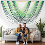 Tiamon Boho Wall Decor - 59''W x 35.4'' L Macrame Wall Hanging Dip-Dye Large Tapestry Art for Home Bathroom Farmhouse Bedroom Living Room Office Natural Modern Rustic Decoration