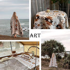 Hopstar Aztec Throw Blanket Navajo Indian Blankets and Throws Boho Western Decor Couch Cover Blanket for Bed Sofa Living Room Beach Travel 51"x63" (Aksu)
