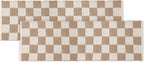 · REDEARTH · Jute Cotton Area Rug - 2'x6' Rectangular Rug, Sustainable Handwoven, Non-Shedding, Soft & Durable – Reversible, Neutral Tones for Home Décor in Living Room, Dining Room, Bedroom, Set of 2