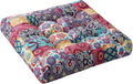 Codi Boho Floor Pillow, Large Meditation Cushion for Adults, Square Pillows Seating for Yoga Living Room Tatami Sitting Home Decor, Memory Foam Added, 22x22 Inch, Multi Patchwork
