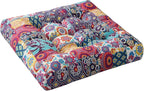 Codi Boho Floor Pillow, Large Meditation Cushion for Adults, Square Pillows Seating for Yoga Living Room Tatami Sitting Home Decor, Memory Foam Added, 22x22 Inch, Multi Patchwork