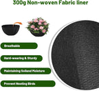 hehimhis 4Pcs 14 Inch Round Non-Woven Planter Basket Liner, Hanging Basket Fabric Liners Coco Fiber Liner Replacement for Hanging Flower Pot (4, 14inch)