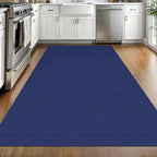 EARTHALL Woven Area Rug 4x6 Ft Washable Rugs for Entryway Non Slip Braided Throw Rugs Bedroom Carpet Cotton Entry Rug Cotton Floor Carpets for Bedroom Dining Room Living Room, Royal Blue/Navy