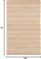 Dash & Albert Simba Ivory Handwoven Jute Rug, 8.5 X 11.5 Feet, Ivory Solid Pattern
