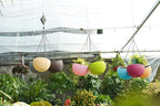 Hanging Basket Plastic Flower Pot Round Resin Garden Hanging Planter for Indoor Outdoor Plants 2 Pack Mulberry
