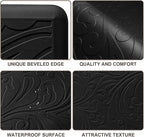 KMAT Kitchen Mat Cushioned Anti-Fatigue Floor Mat Waterproof Non-Slip Standing Mat Ergonomic Comfort Floor Mat Rug for Home,Office,Sink,Laundry,Desk 30"(L) x 20"(W),Black