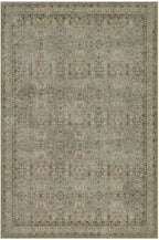 9x12 Area Rugs for Living Room Bedroom, Large Washable Rug, Vintage Floral Boho Rug, Non Slip & Low Pile Faux Wool Thin Carpet for Indoor Dining Room and Kids Room(Olive Brown 9x12ft)