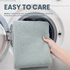 EARTHALL Small Area Rug 2x3 Ft Washable Rugs for Entryway Non Slip Braided Throw Rugs Door Mat Indoor Outdoor Entrance Cotton Woven Carpet for Kitchen Foyer Front Door, Turquoise/Gray
