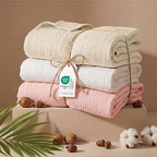 Bedsure 100% Cotton Muslin Blanket King Size for Bed - 4-Layer Breathable and Lightweight Thin Soft Summer Gauze Muslin Blanket for Adults, Pink, 108x90 Inches