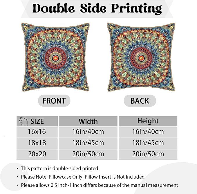 KSLIDS Boho Mandala Floral Soft Velvet Throw Pillow Covers Set of 2 Navy Blue Orange Flower Decorative Pillow Covers 20x20 Inch Abstract Retro Pillow Case for Sofa Couch Outdoor Modern Home Decor