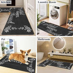 HEBE Anti Fatigue Kitchen Mat Set of 2 Non Slip Cushioned Kitchen Mats for Floor Waterproof Farmhouse Kitchen Rugs and Mats Set Comfort Standing Desk Mat Carpet for Sink,Office,Laundry