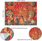 FEASRT Animal Tapestry European Royal Princess Tapestrys Medieval Bohemian Mandala Tapestry, 40x30 Inches Soft Flannelette, for Bedroom Living Room Dorm