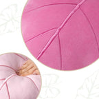 AELS Set of 2 3D Leaves Decorative Valentine Throw Pillows, 23.6" & 18.8" Philodendron Gloriosum Plush Pillow Set for Plant Lovers Garden Lovers, Living Room Bedroom Decor, Hot Pink & Pale Pink