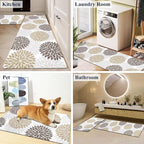 HEBE Anti Fatigue Kitchen Rug Sets 2 Piece Non Slip Kitchen Mats for Floor Cushioned Kitchen Rugs and Mats Waterproof Comfort Standing Mat Runner for Kitchen,Home Office,Sink,Laundry