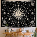 Spenlife Celestial Sun and Moon Tapestry Cosmic Tapestry for Bedroom Astral Tapestries Wall Hanging Bedroom Living Room Wall Art and Home Decor 44x60