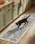Washable Runners for Hallways Kitchen Rugs: 2'6"x8' Runner Rug Stain Resistant Non Slip Low Pile Soft Carpet Runners for Hallways Indoor Entryway Kitchen Laundry Room Bedroom Bathroom Farmhouse