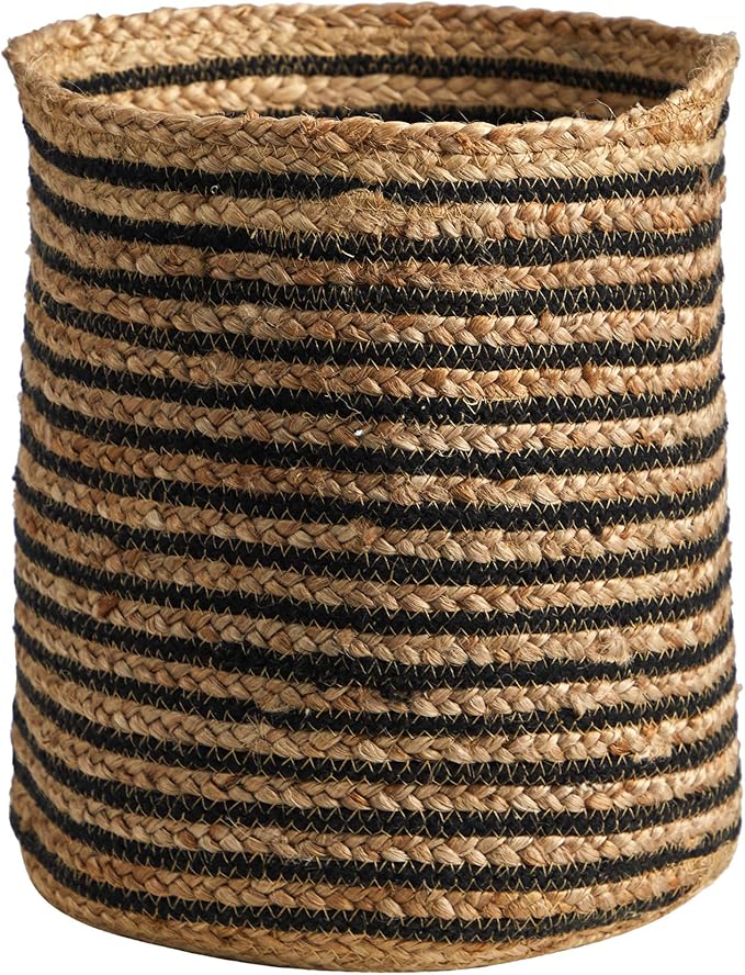 Nearly Natural 13.5in. Handmade Natural Jute Basket Planter, Beige