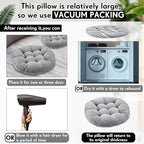 Jerify Floor Pillow Cushions Large Round Square Large Meditation Floor Pillow for Classroom Adult Meditation Picnic Party Seating Learning Daycare School(Round,Light Grey,4 Pcs)