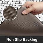 KIMODE Kitchen Runner Rug,17.3" x 59" Anti Fatigue Kitchen Mats for Floor Cushioned,Non-Slip Waterproof Comfort Thick Kitchen Floor Standing Mat for Front Sink,Laundry Room,Black and White