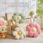 Flower Pillow, Pink Throw Pillow Cute Daisy Decorative Cushion Seating 19.6" Flower PlushThrow Pillow Home Decorative for Bed, Sofa, Couch