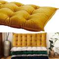 Bench Cushion for Indoor Furniture 40x20 in Velvet Thicken Indoor Window Seat Cushion, Piano Sofa, Entryway Storage, Bay Window Tufted Patio Porch Swing Bench Pad Memory Foam(Turmeric)