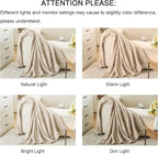 lifein Throw Blanket for Couch-Beige Boho Throw Blanket, Tan Soft Fleece Plush Lightweight Blankets&Throws for Spring, Fuzzy Camel Blankets for Livingroom Bed Sofa Chair (50x60,Taupe/Khaki)