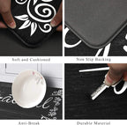 HEBE Anti Fatigue Kitchen Mat Set of 2 Non Slip Cushioned Kitchen Mats for Floor Waterproof Farmhouse Kitchen Rugs and Mats Set Comfort Standing Desk Mat Carpet for Sink,Office,Laundry
