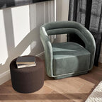 ZICOTO Beautiful Boucle Pouf Ottoman and Foot Rest - Elevate Your Living Room Decor with Lightweight Comfort and Charm - A Modern Foam Stuffed Poof Perfect to Rest Your Feet